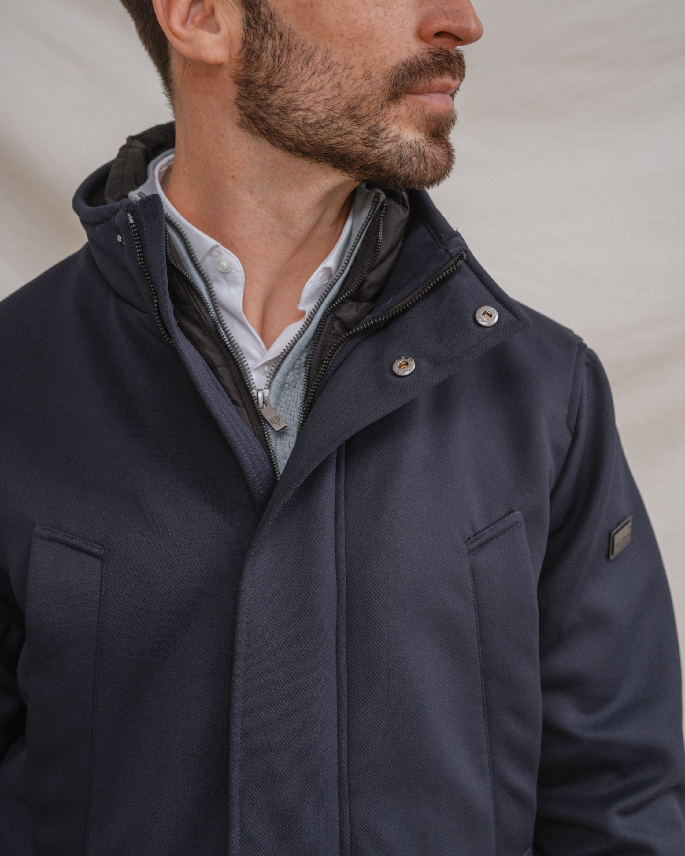 PARKA DOBLE CON AZUL