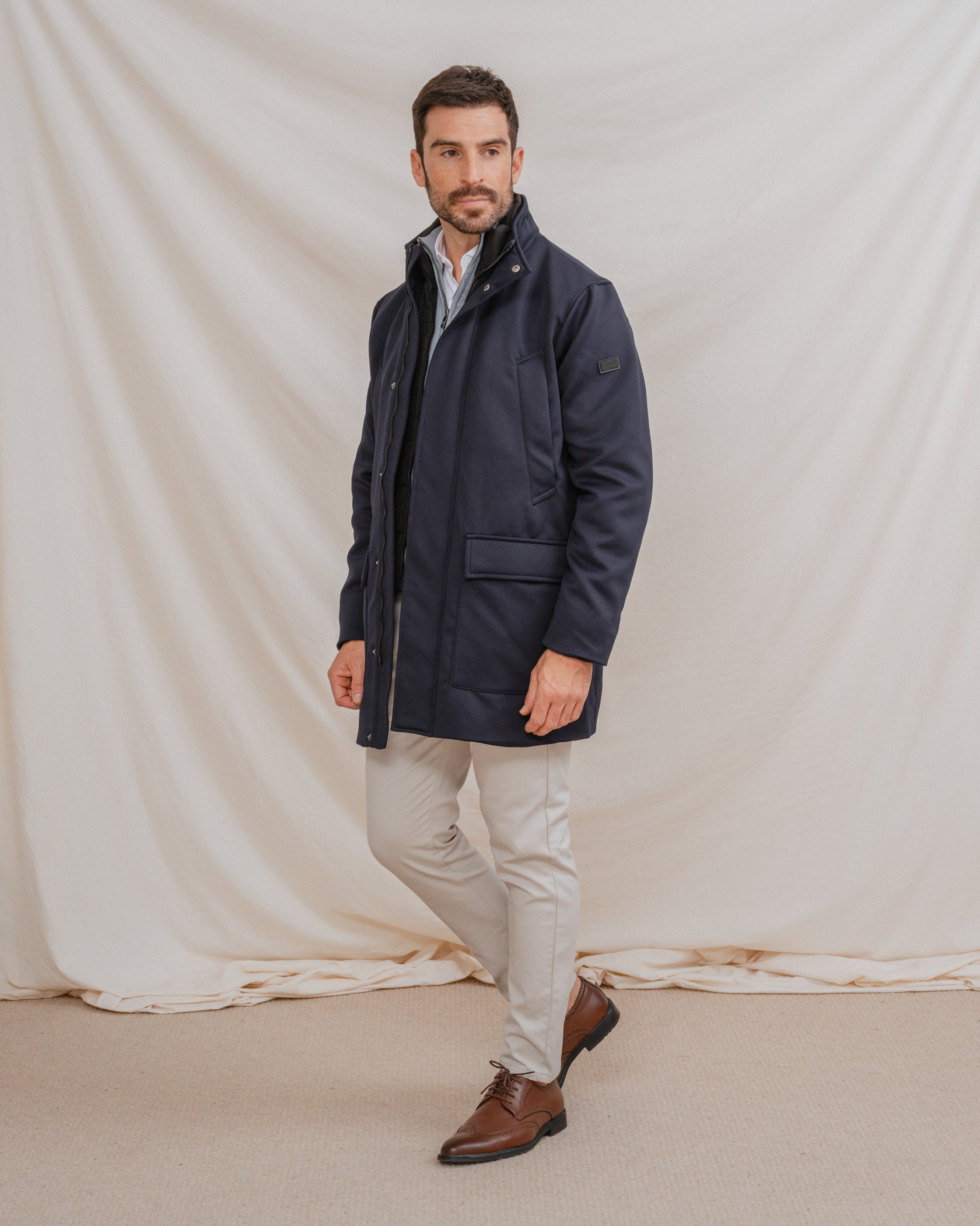 PARKA DOBLE CON AZUL