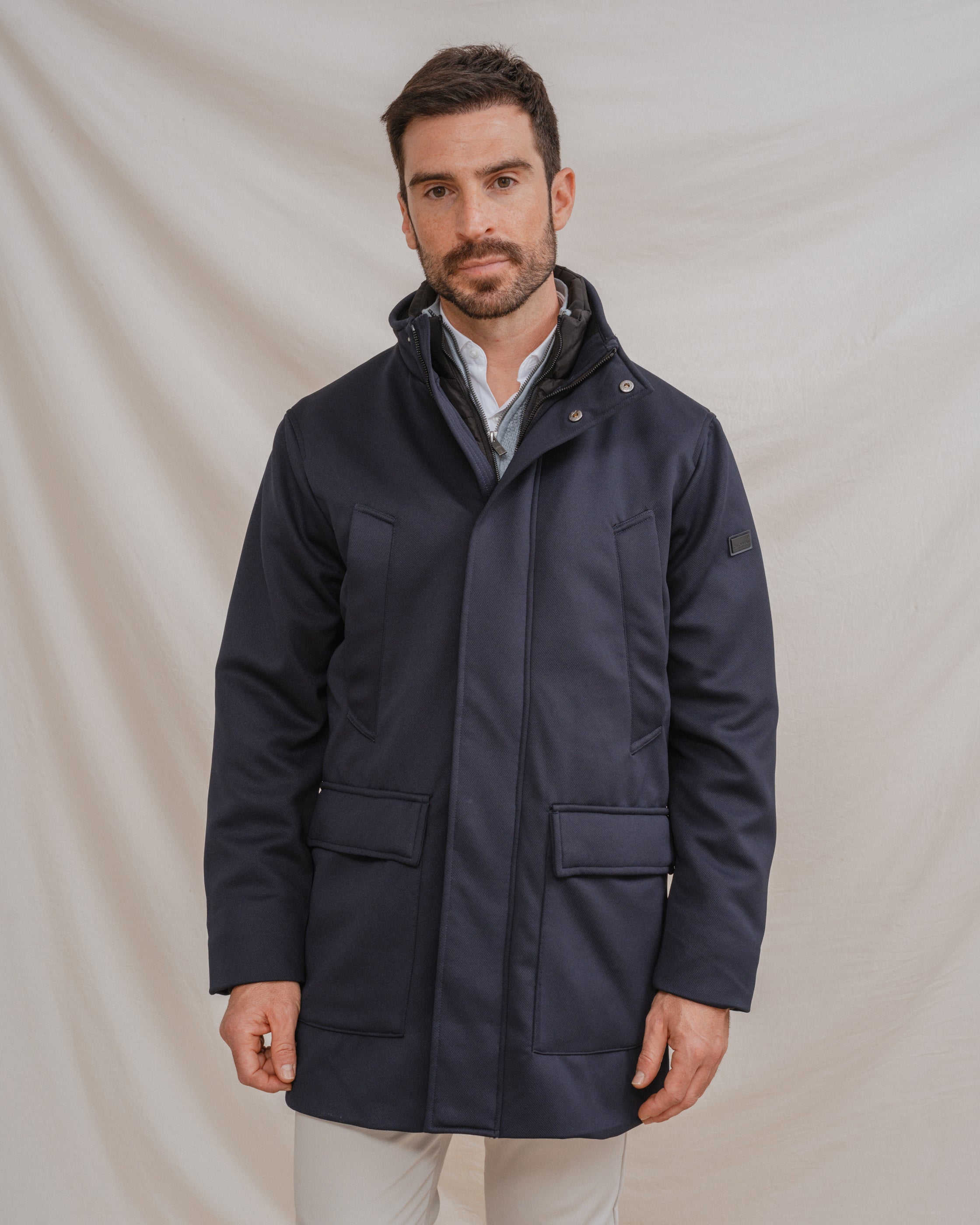 PARKA DOBLE CON AZUL