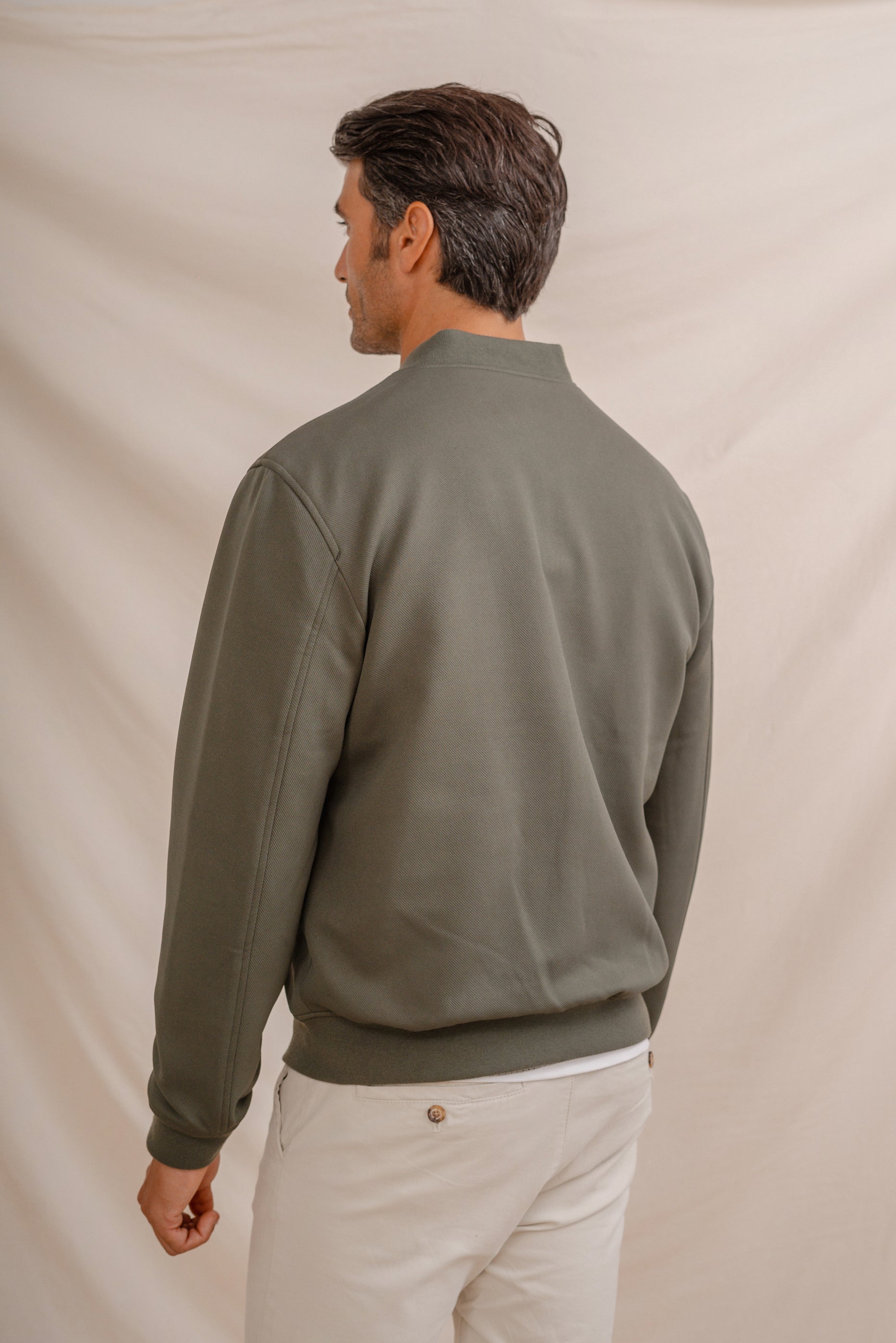 CAZADORA BOMBER DIAGONAL VERDE