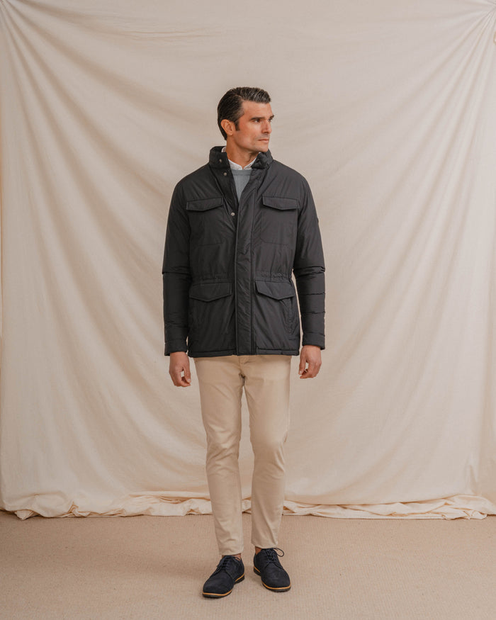 CHAQUETÓN MULTIBOLSILLOS AZUL