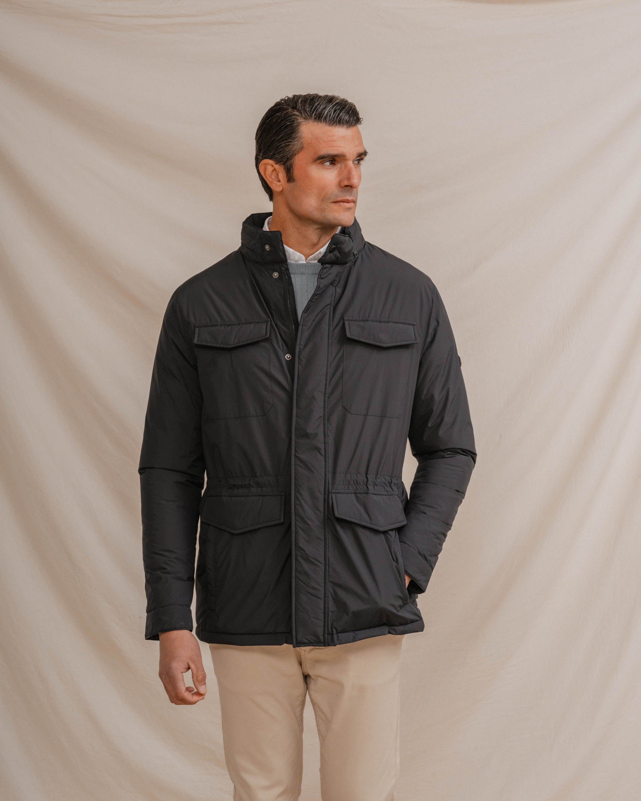 CHAQUETÓN MULTIBOLSILLOS AZUL