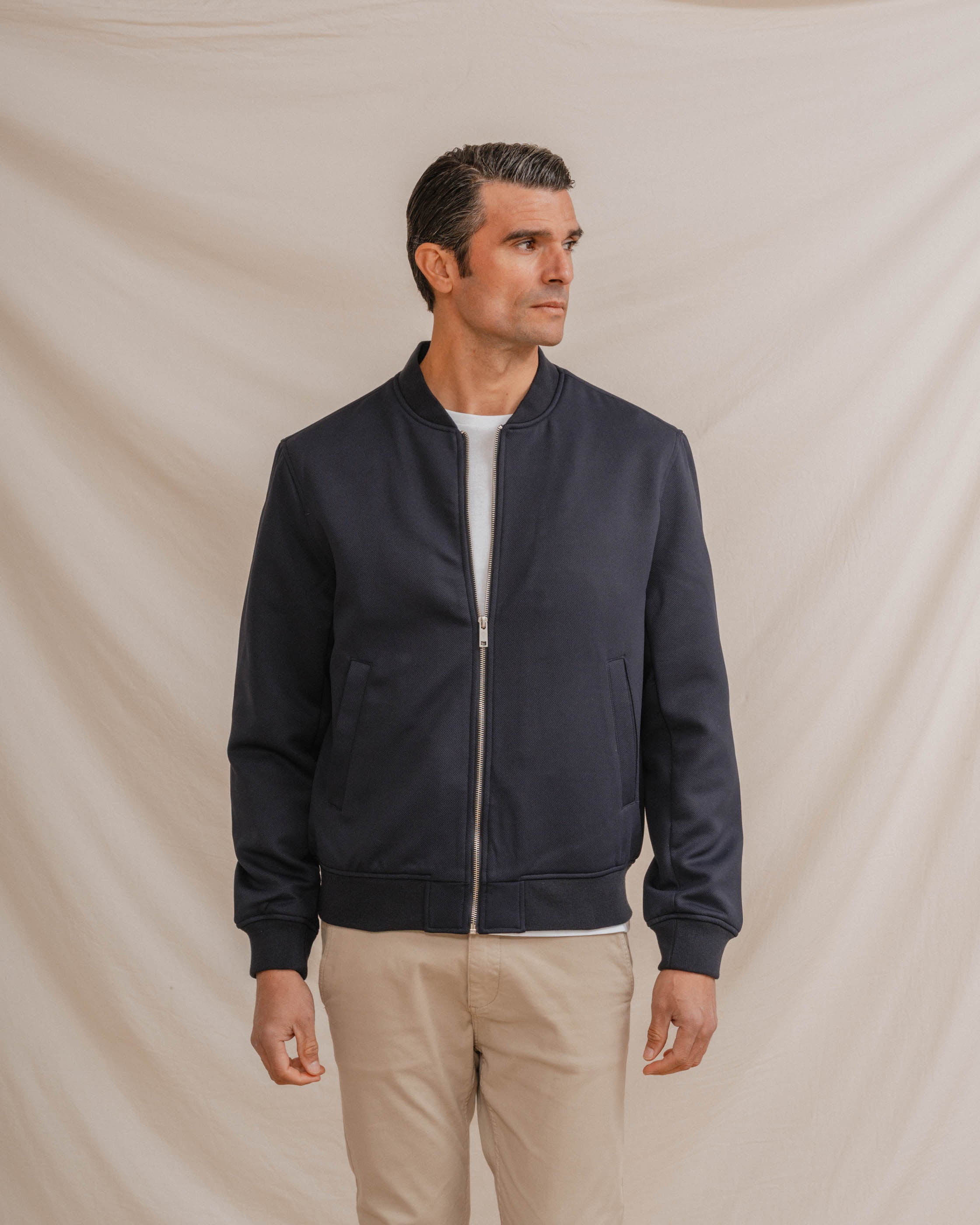 CAZADORA BOMBER AZUL