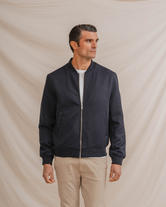 CAZADORA BOMBER AZUL