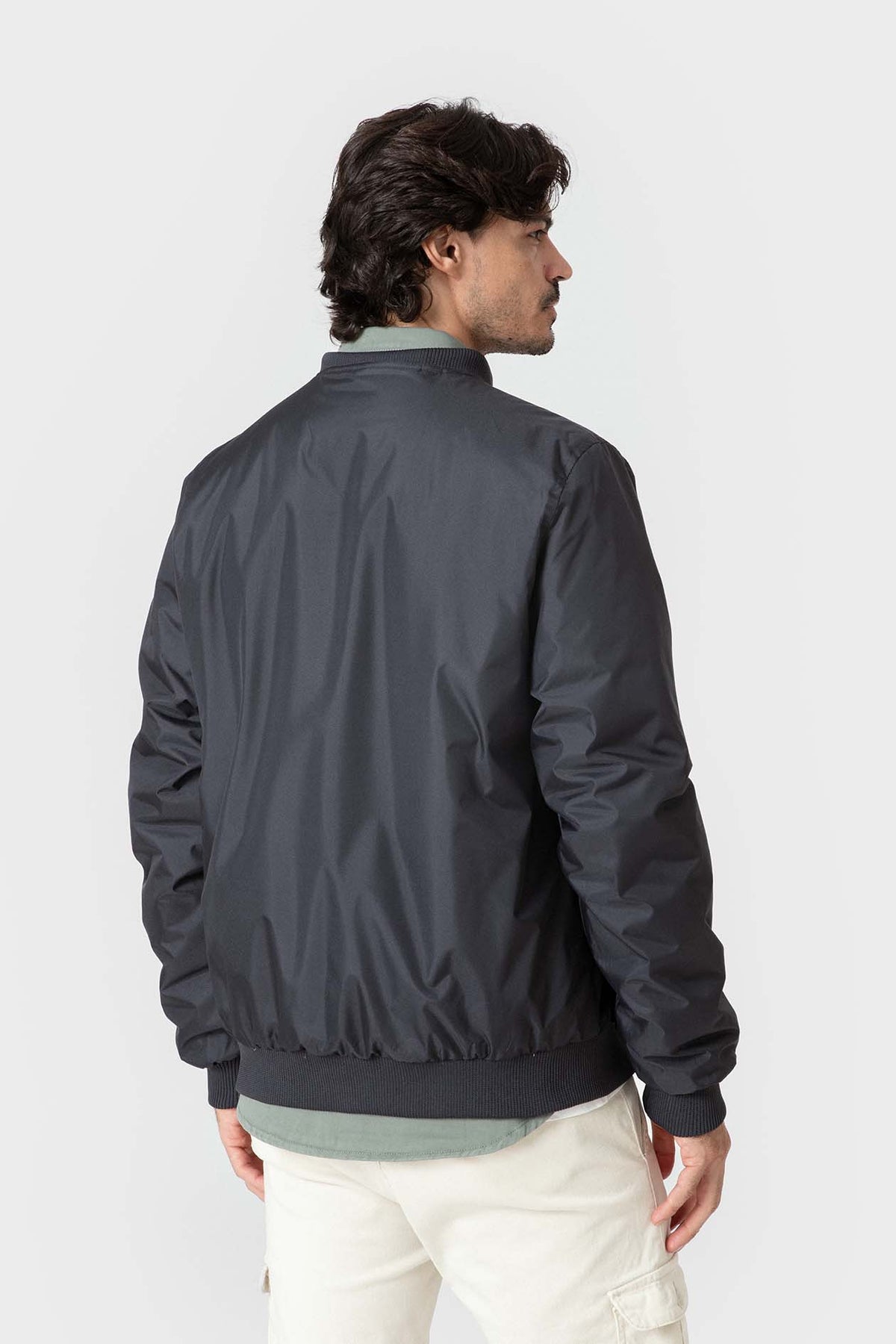 CAZADORA BOMBER AZUL