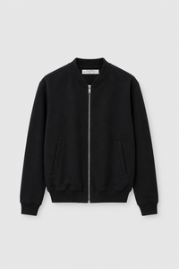 CAZADORA BOMBER DIAGONAL NEGRA