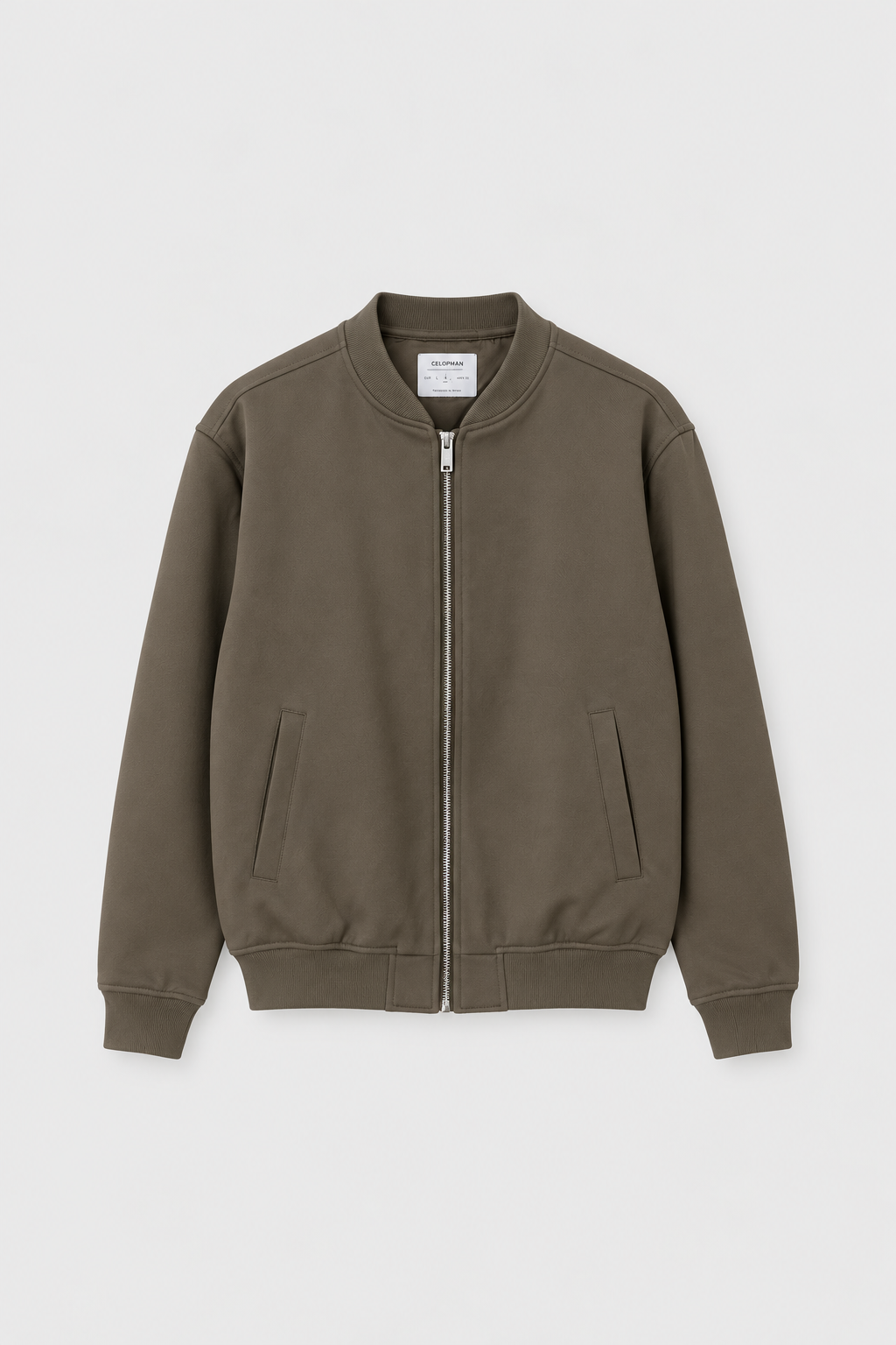 CAZADORA BOMBER DIAGONAL MARRÓN