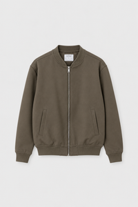 CAZADORA BOMBER DIAGONAL MARRÓN