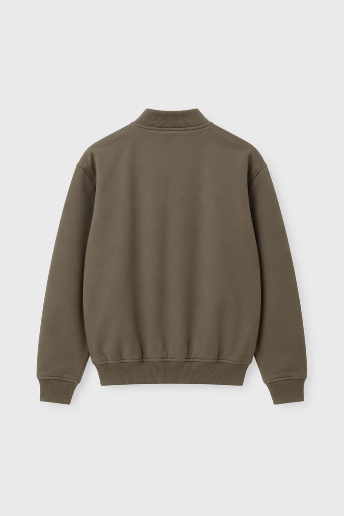 CAZADORA BOMBER DIAGONAL MARRÓN