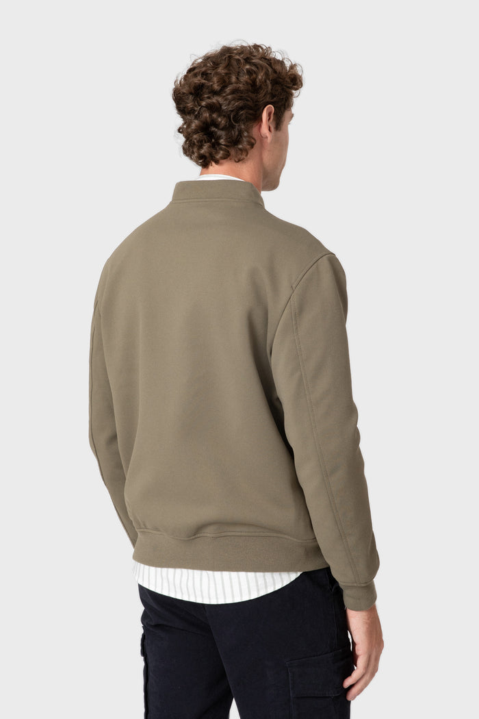 CAZADORA BOMBER DIAGONAL MARRÓN