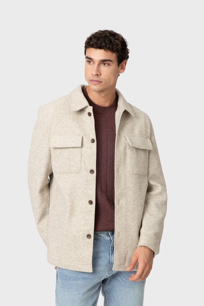 CHAQUETA PAÑO BEIGE
