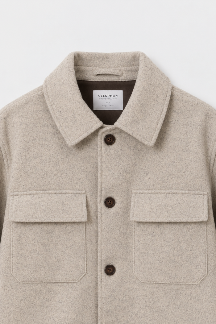 CHAQUETA PAÑO BEIGE