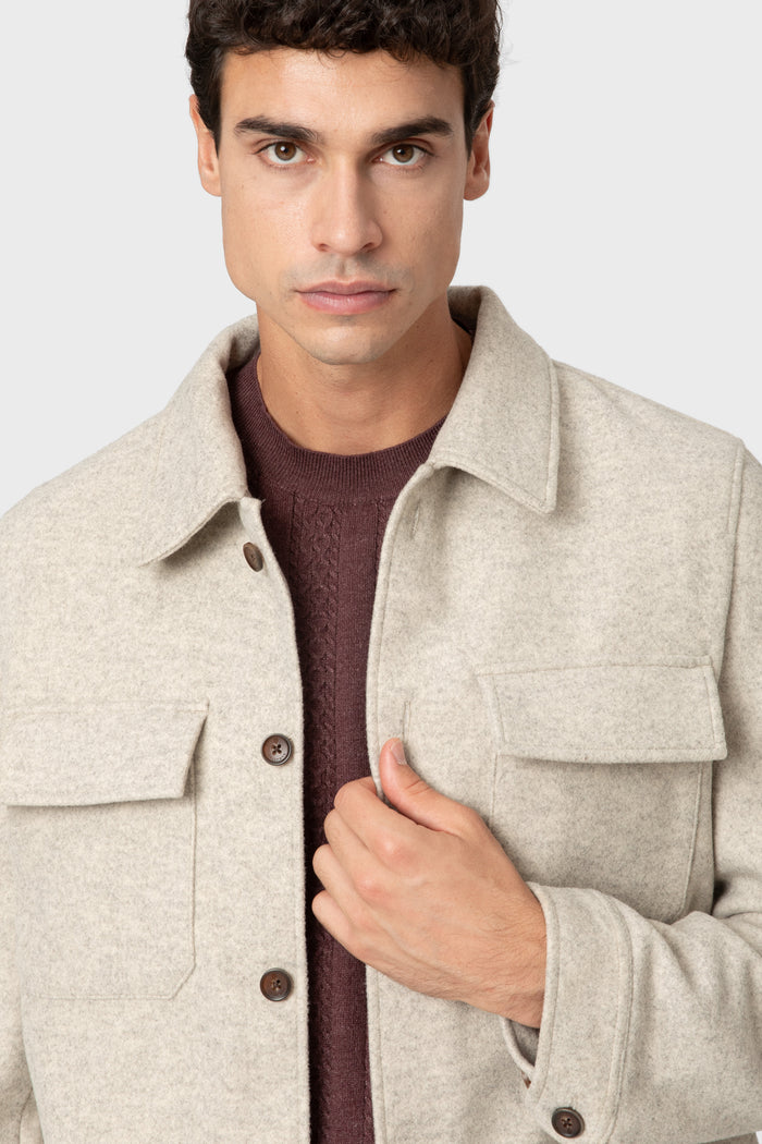 CHAQUETA PAÑO BEIGE