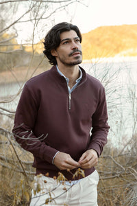 SUDADERA CREMALLERA BURDEOS