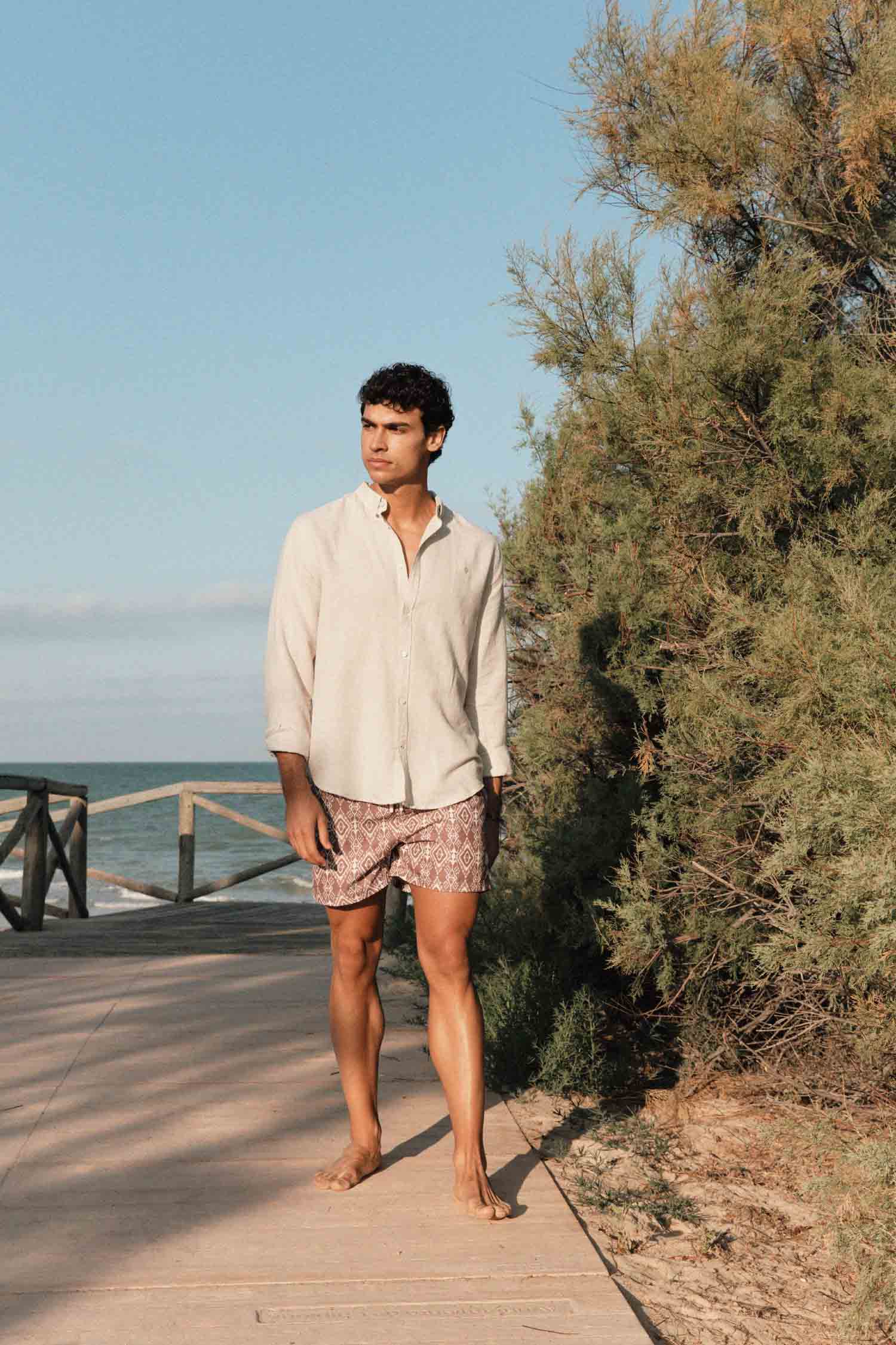 CAMISA LINO BEIGE