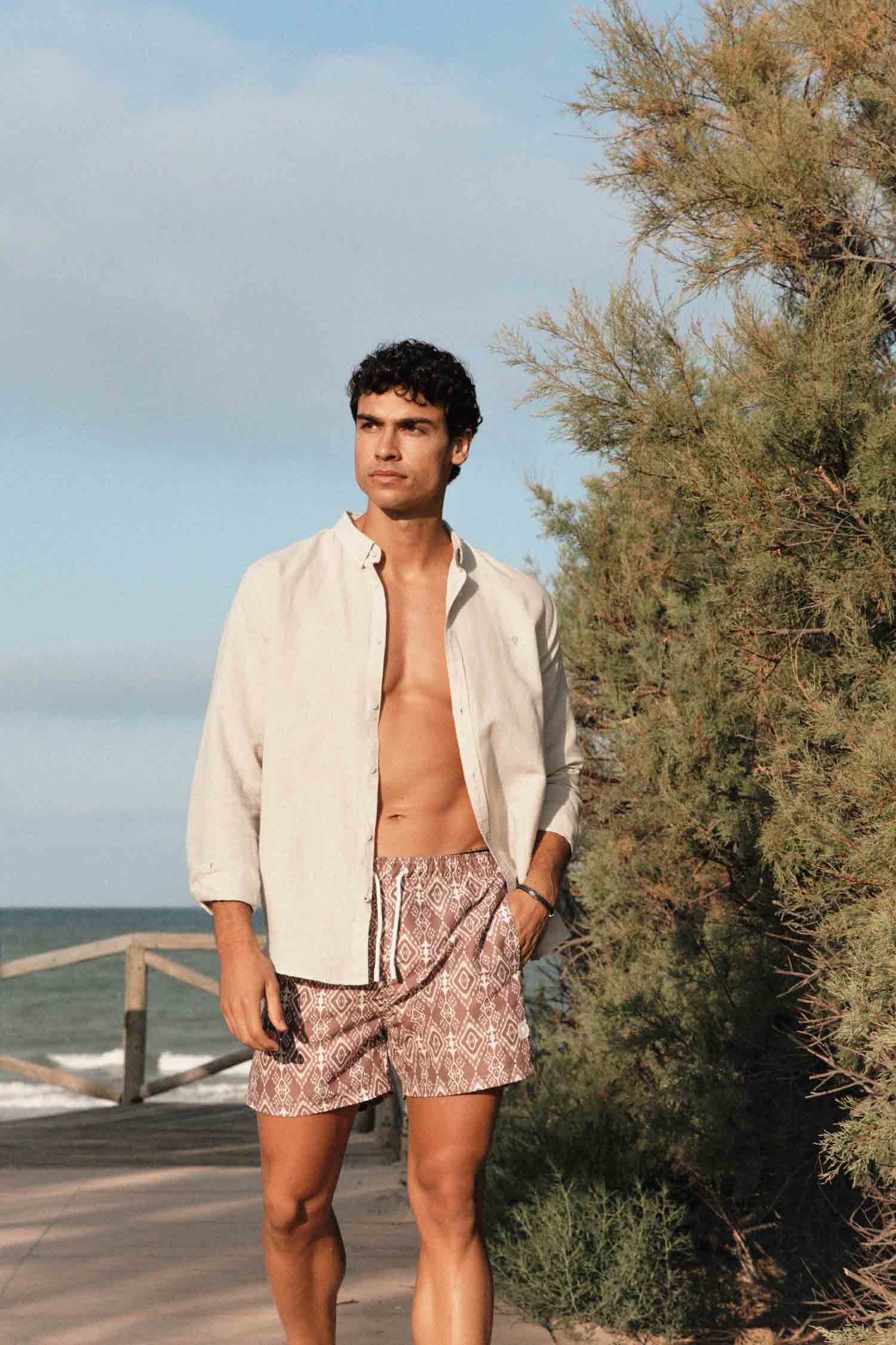 CAMISA LINO BEIGE
