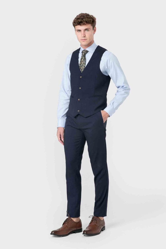 CHALECO TRAJE AZUL OJO DE PERDIZ