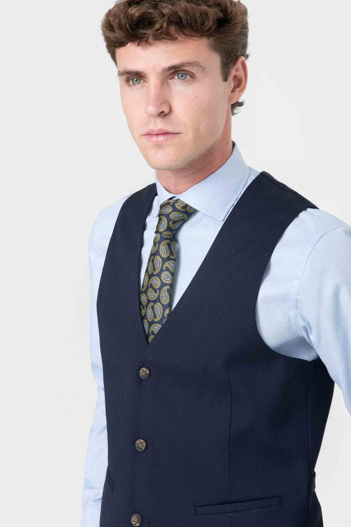CHALECO TRAJE AZUL OJO DE PERDIZ