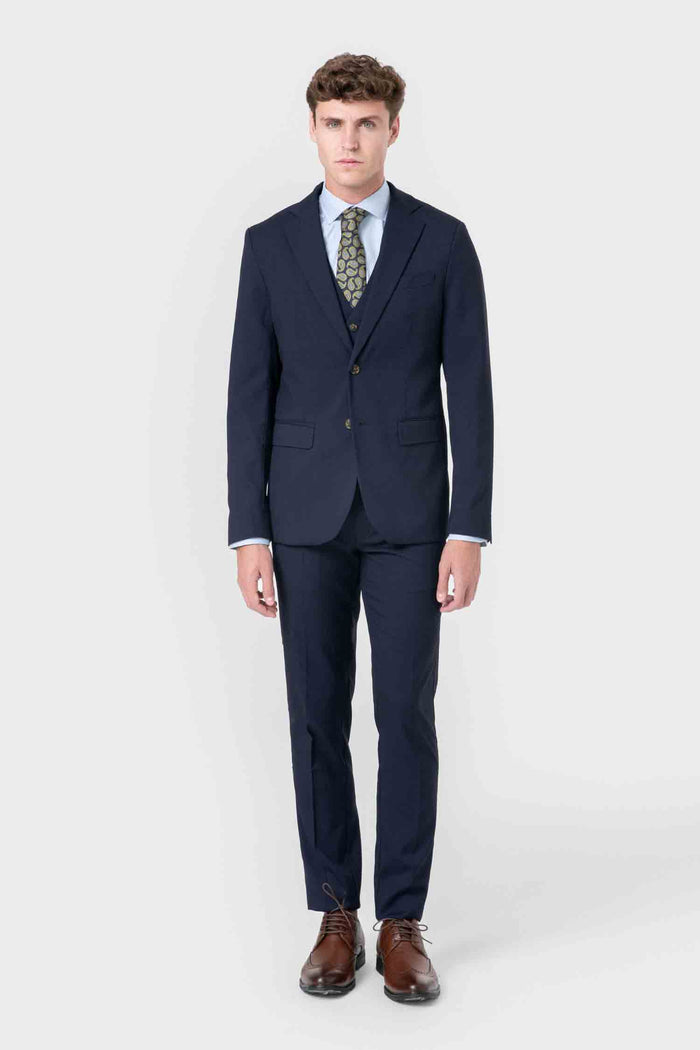 AMERICANA TRAJE AZUL OJO PERDIZ