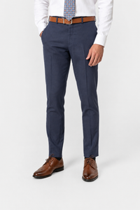 PANTALÓN TRAJE ESTRUCTURA AZUL