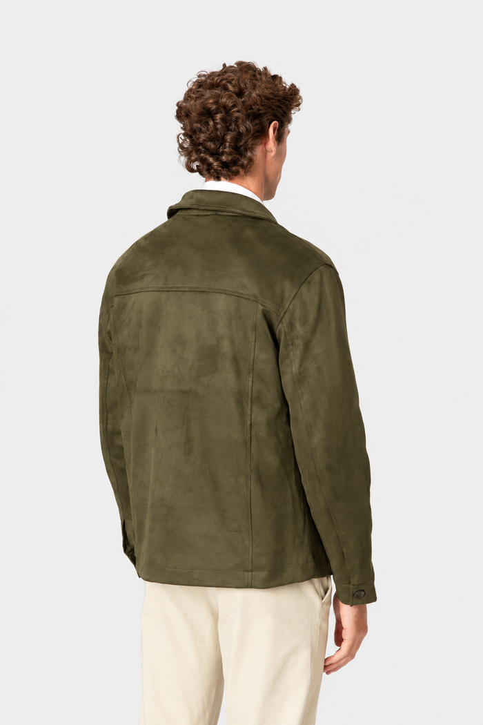 CAZADORA HOMBRE EFECTO ANTE VERDE