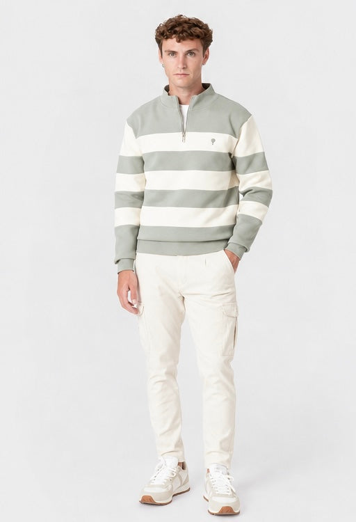 SUDADERA PANELADA CREMALLERA VERDE
