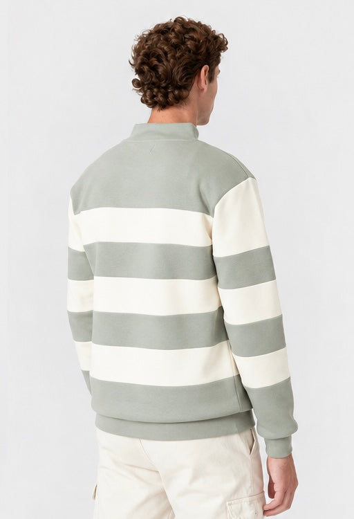 SUDADERA PANELADA CREMALLERA VERDE