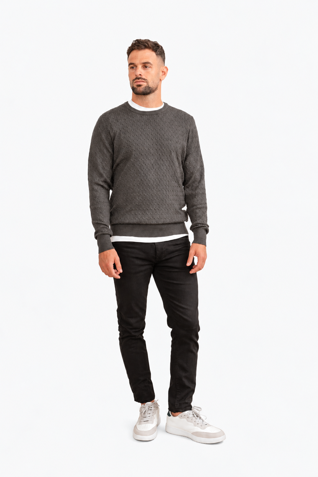 PULLOVER KNOTEN KRAGEN CAJA GRÜN
