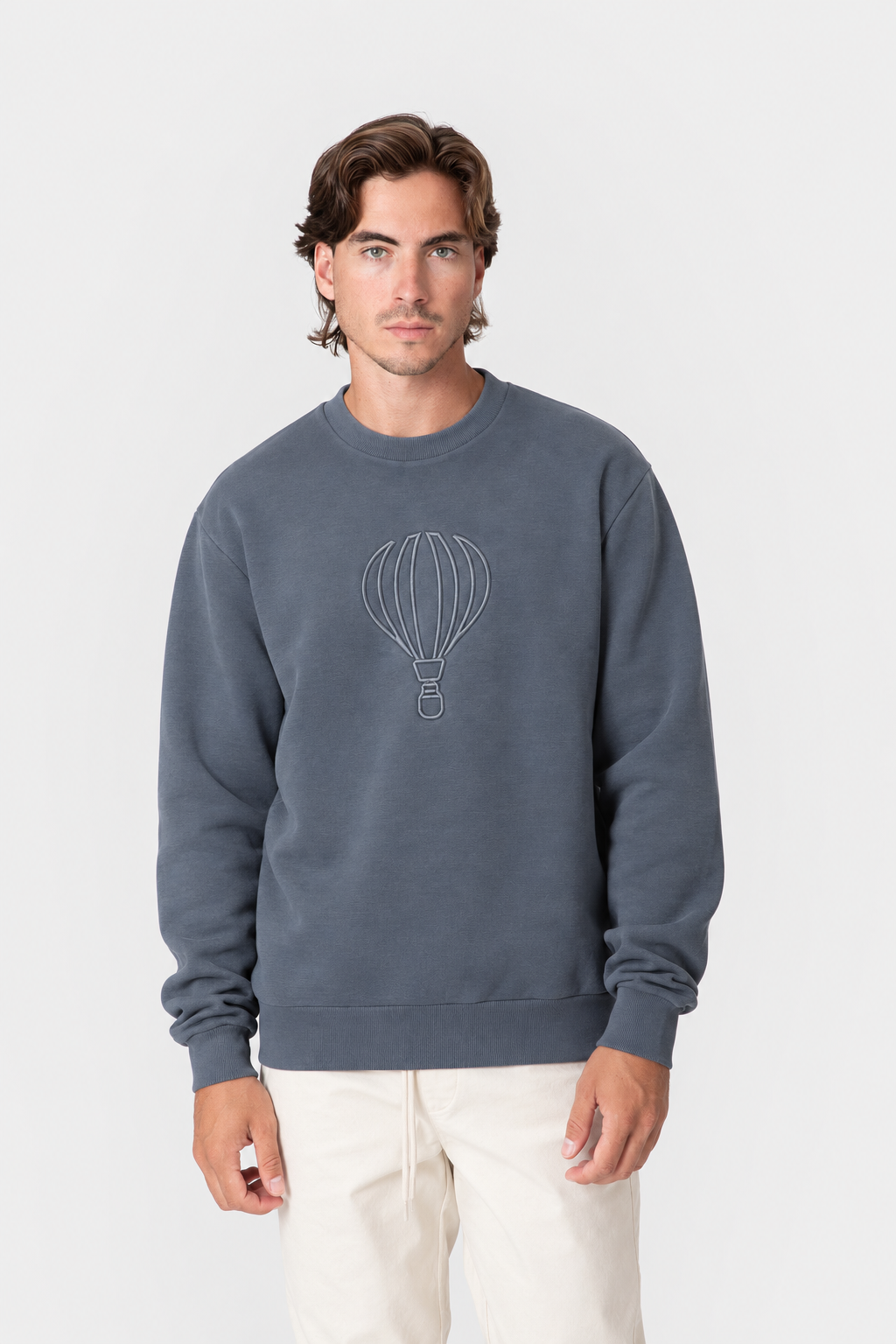 SWEATSHIRT STRUKTUR BESTICKT