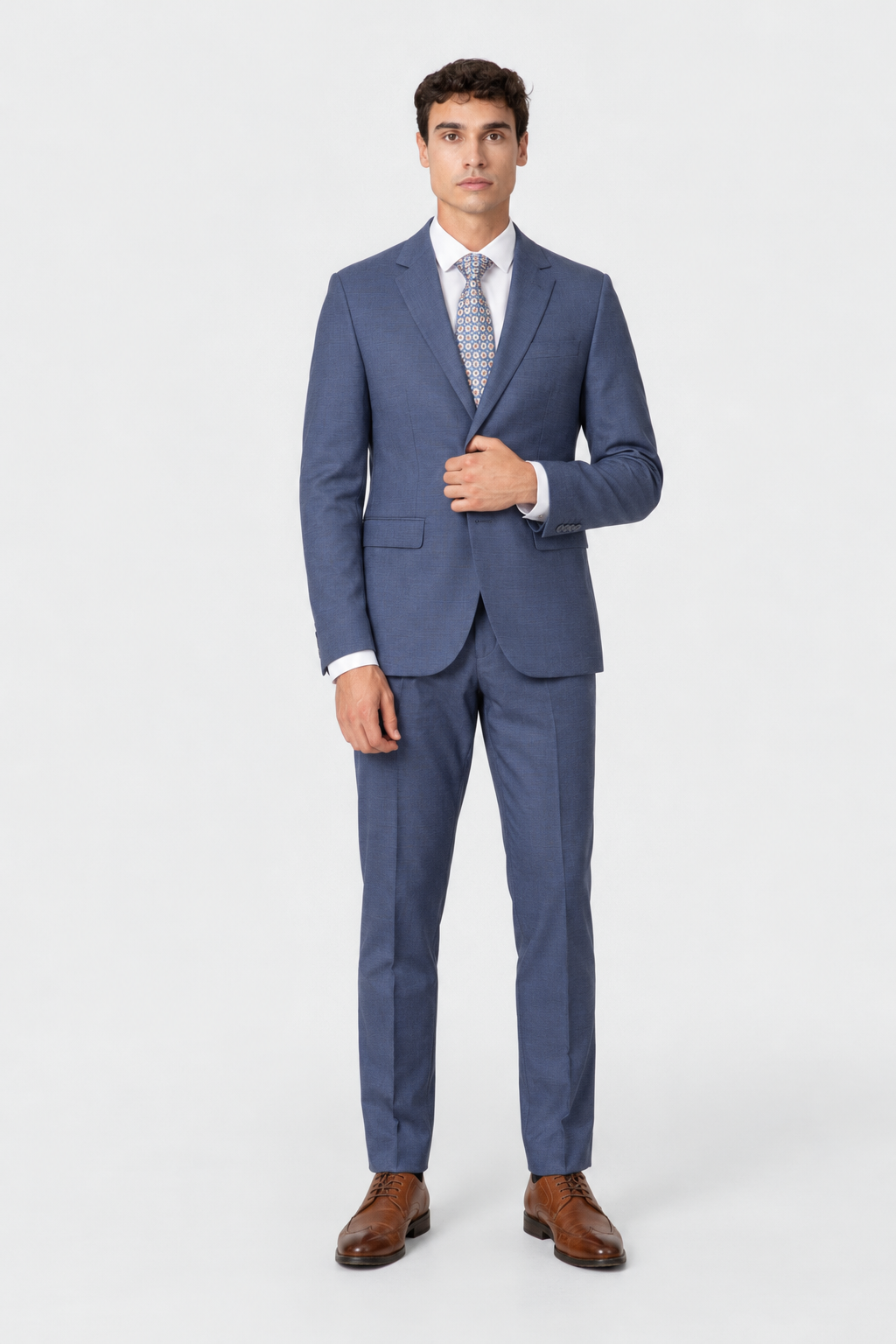 AMERICANA TRAJE ESTRUCTURA AZUL