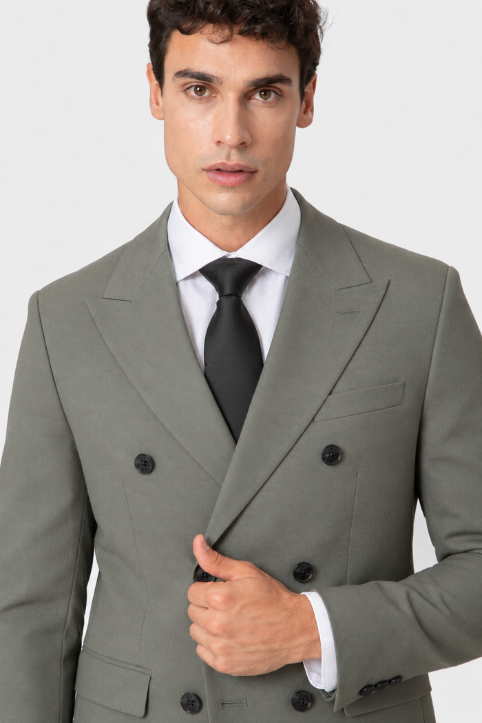CHAQUETA CRUZADA TRAJE VERDE