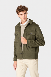 CAZADORA HOMBRE EFECTO ANTE VERDE