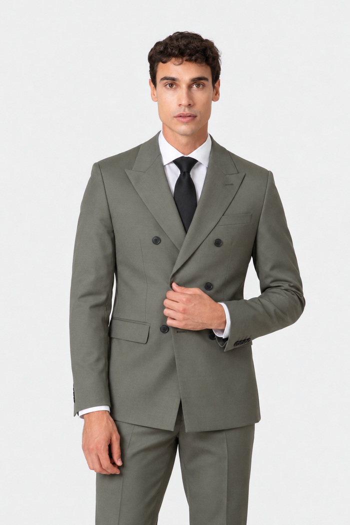 CHAQUETA CRUZADA TRAJE VERDE