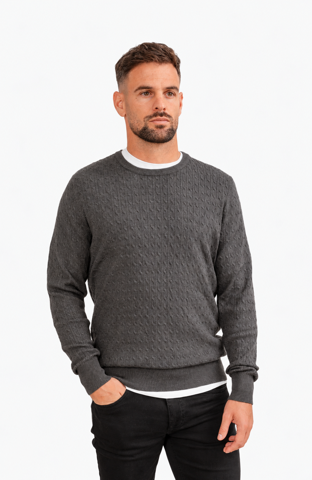 PULLOVER KNOTEN KRAGEN CAJA GRÜN