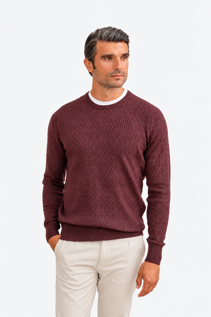 JERSEY NUDOS CUELLO CAJA ROJO