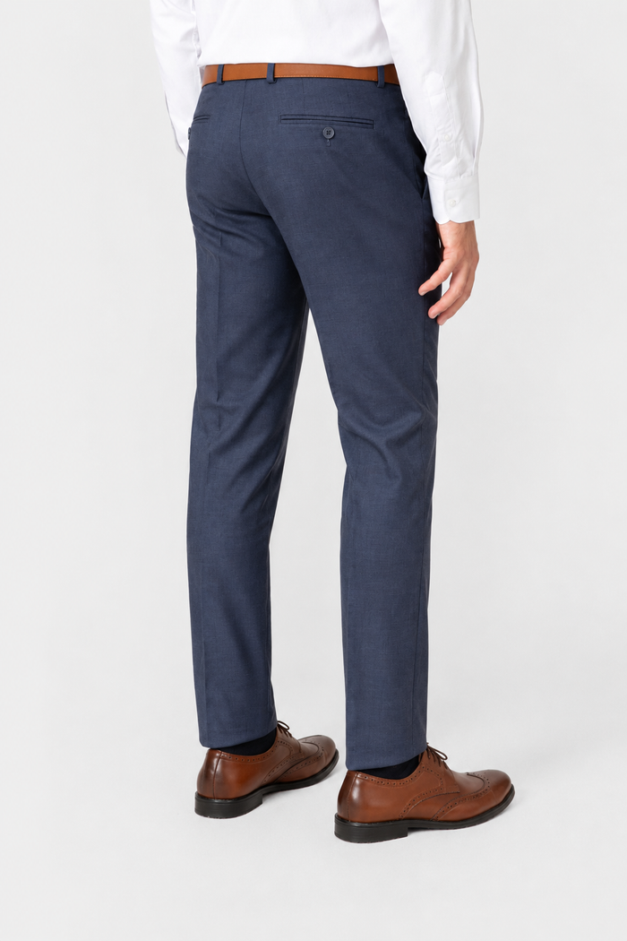 PANTALÓN TRAJE ESTRUCTURA AZUL