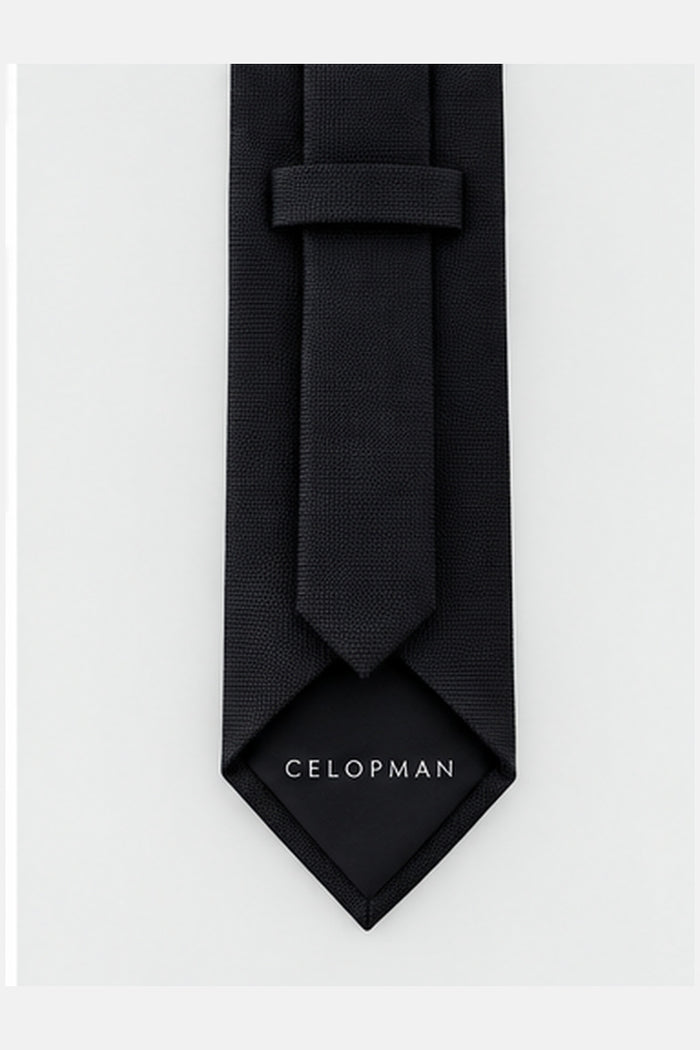 CORBATA BÁSICA CUADRILLÉ NEGRA