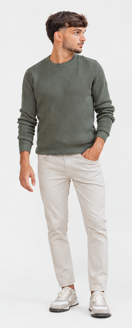 HOSE 5 TASCHEN SLIM BEIGE