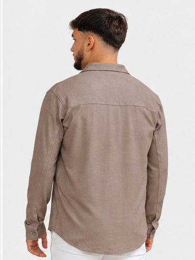 OVERSHIRT STRICK BEIGE