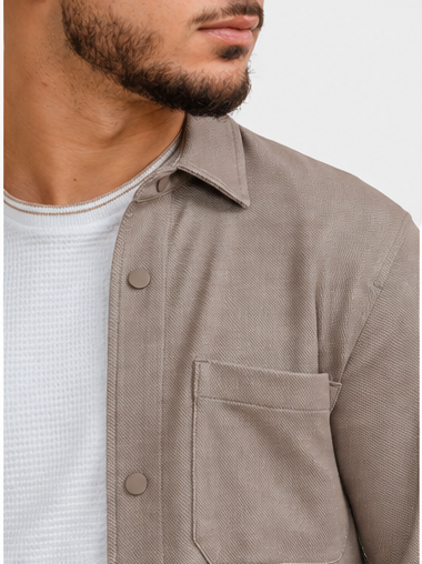 OVERSHIRT STRICK BEIGE