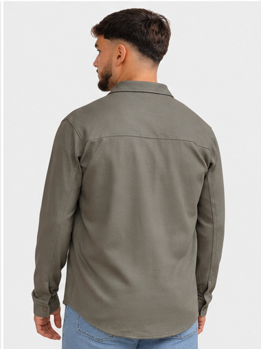 OVERSHIRT STRICK GRÜN